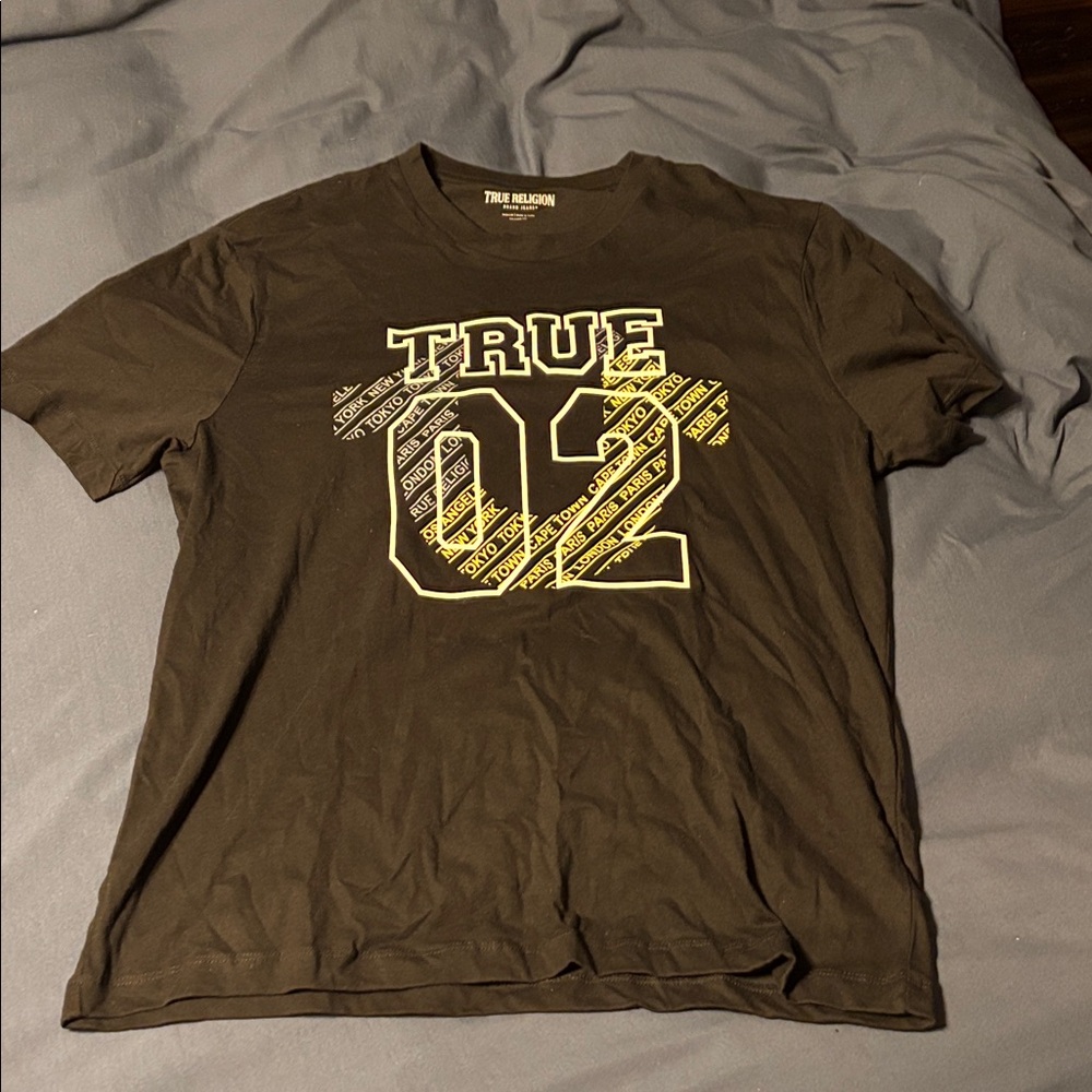 True Religion Black Graphic T-Shirt for Men